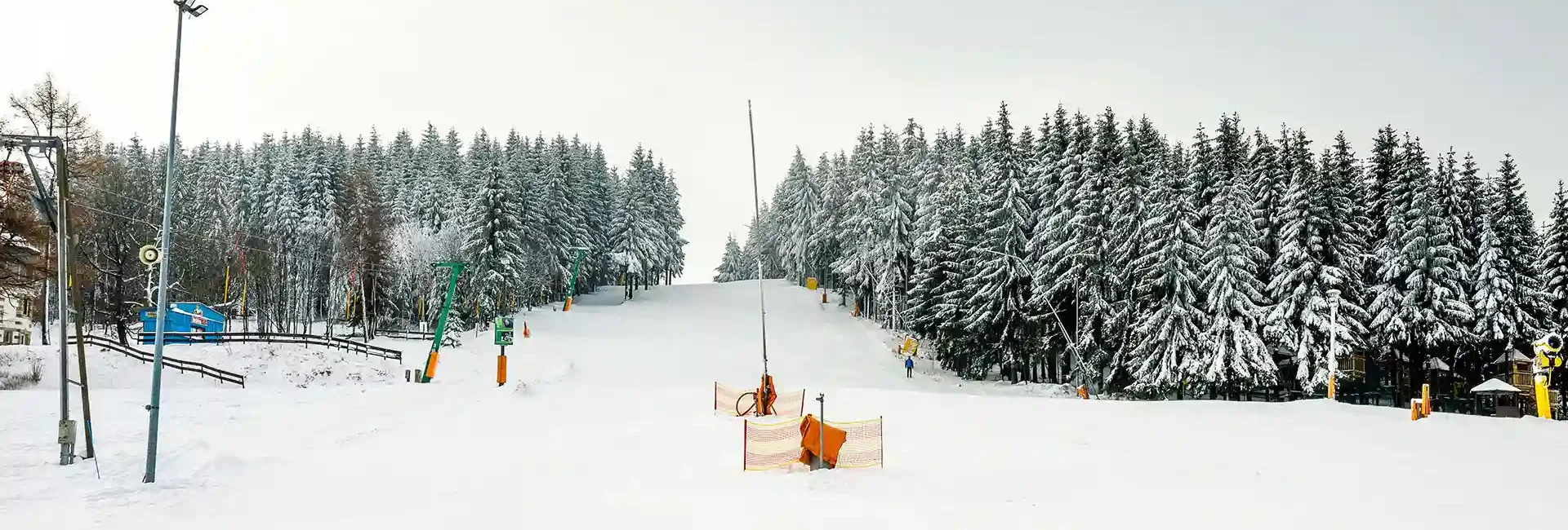 Die Skipiste am Erlebnisberg Altenberg.