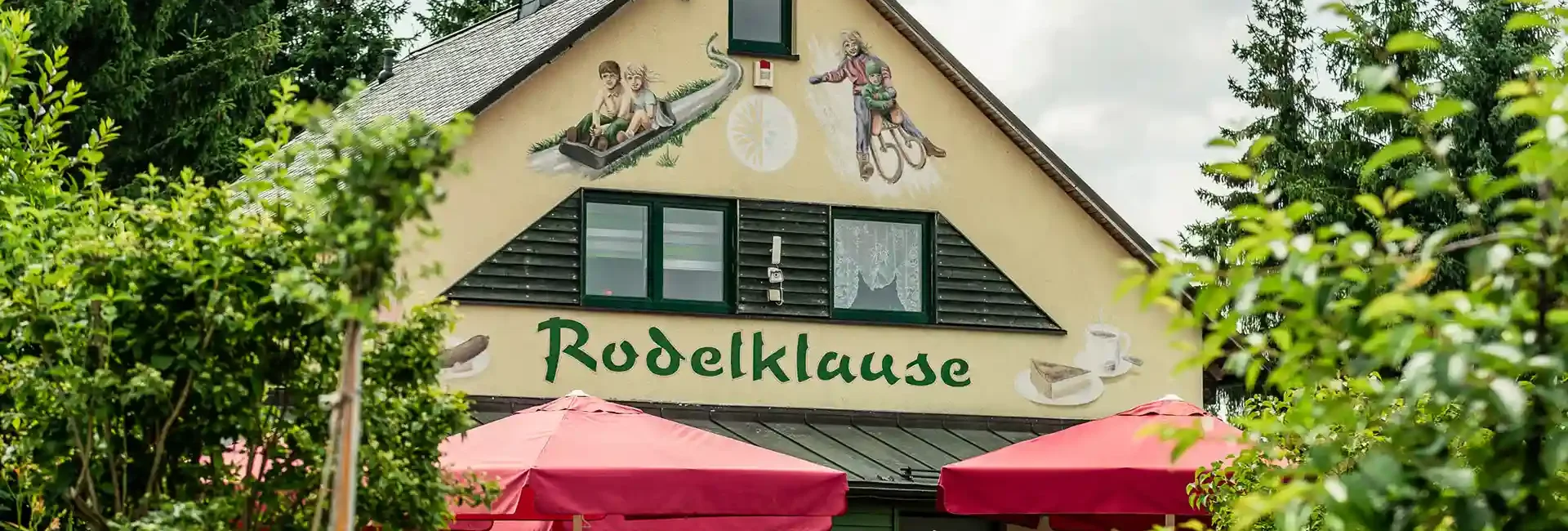 Die Rodelklause am Erlebnisberg Altenberg.